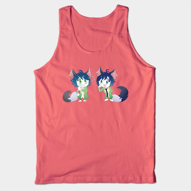 Sparkly Kai and Riku Tank Top by waffletoast215